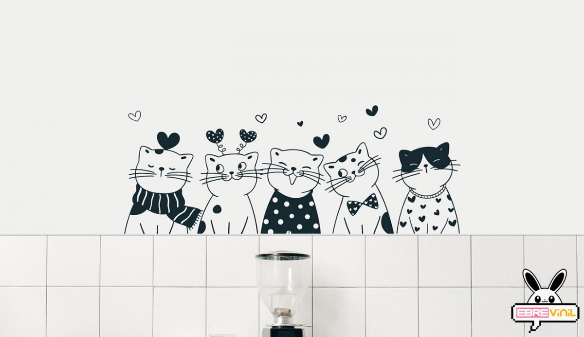 vinilos decorativos con gatos