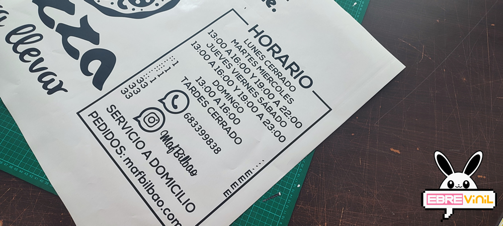 vinilos decorativos con horarios personalizados