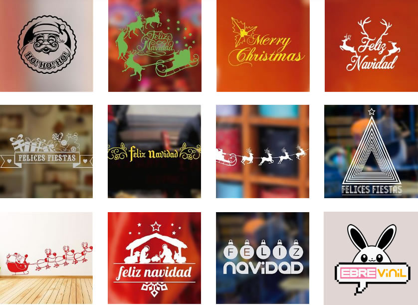vinilos decorativos cristales navidades