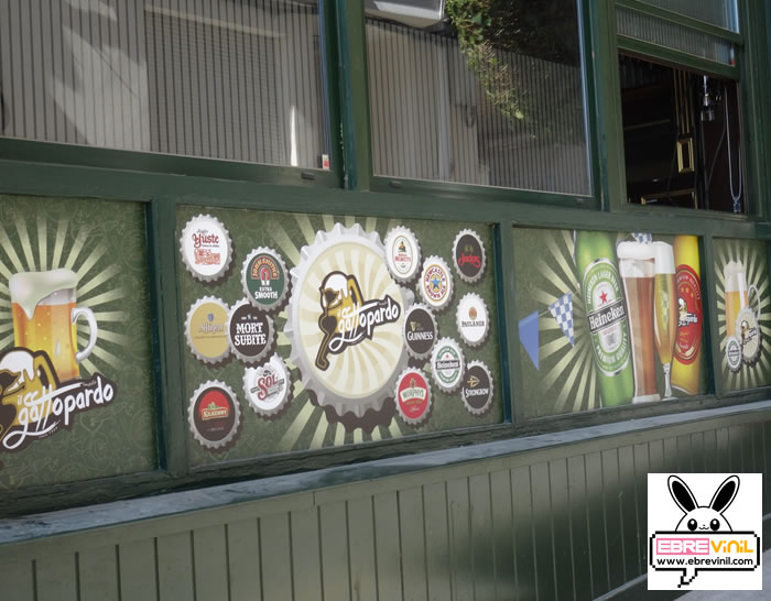 vinilos decorativos fachadas cristales bares restaurantes cervecerías