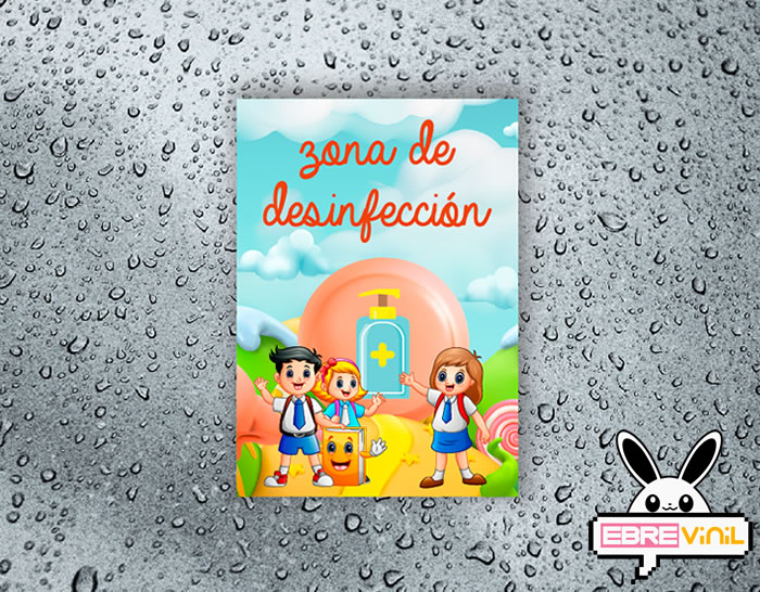 vinilos decorativos para colegios zona de desinfeccion