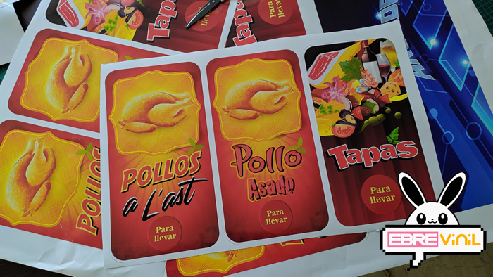 vinilos decorativos pollo asado para llevar