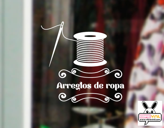vinilos decorativos sastre modista arreglos de ropa