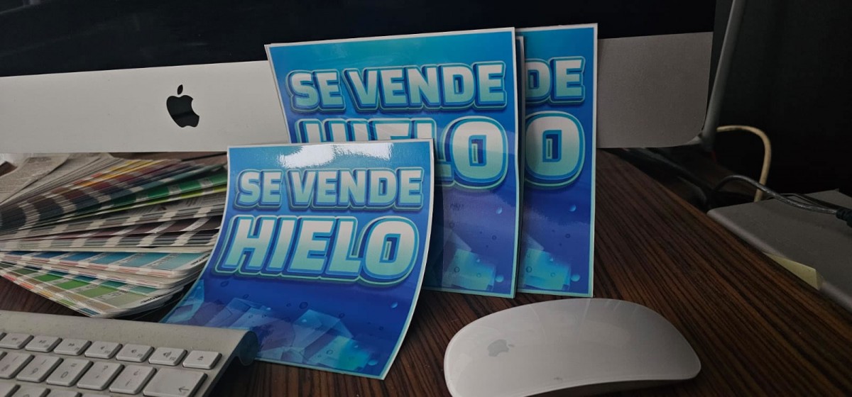 vinilos decorativos se vende hielo