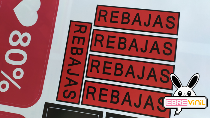 vinilos impresos escaparates rebajas 2020
