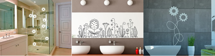 vinilos decorativos para baños, lavabos, wc, servicios, ducha