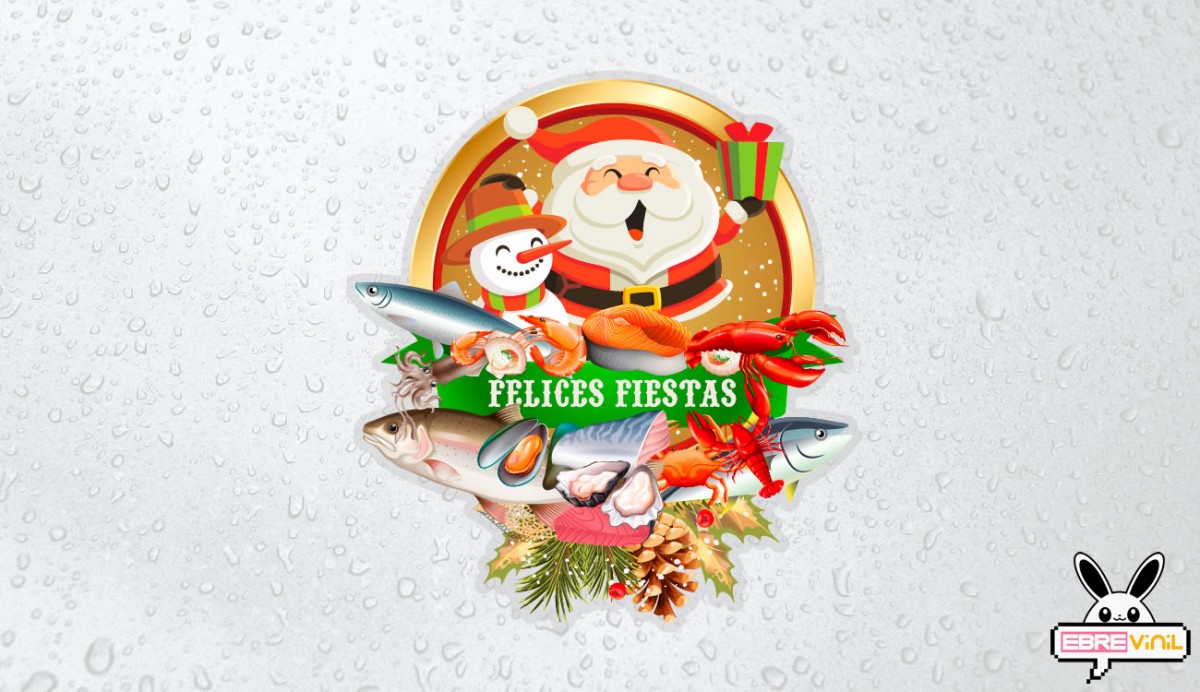 pegatinas navidad pescaderias