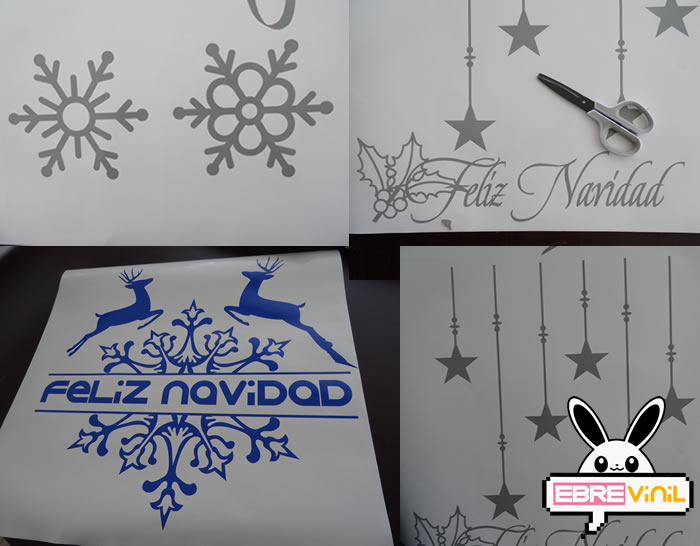 vinilos navideños adornos escaparates