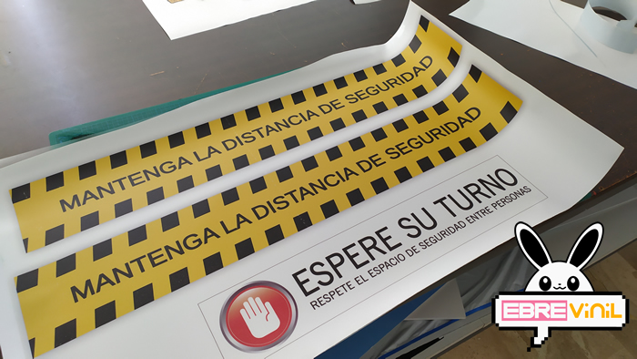 vinilos para suelos distancia de seguridad coronavirus
