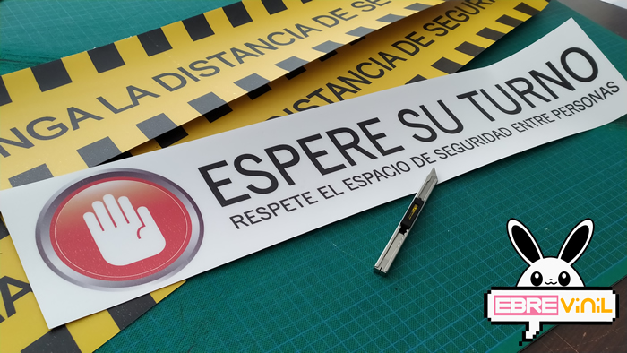 vinilos para suelos mantenga la distancia de seguridad