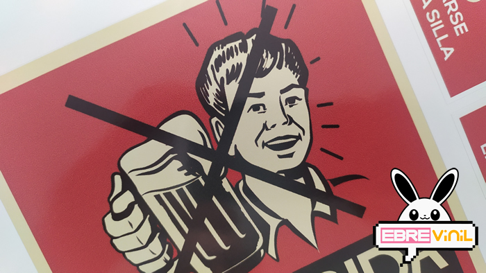 vinilo cartel se prohibe la venta y suministro de bebidas alcohólicas