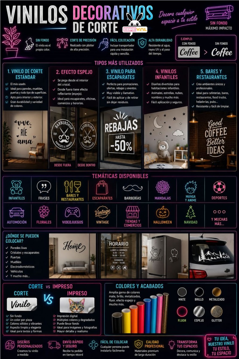 vinios decorativos de corte