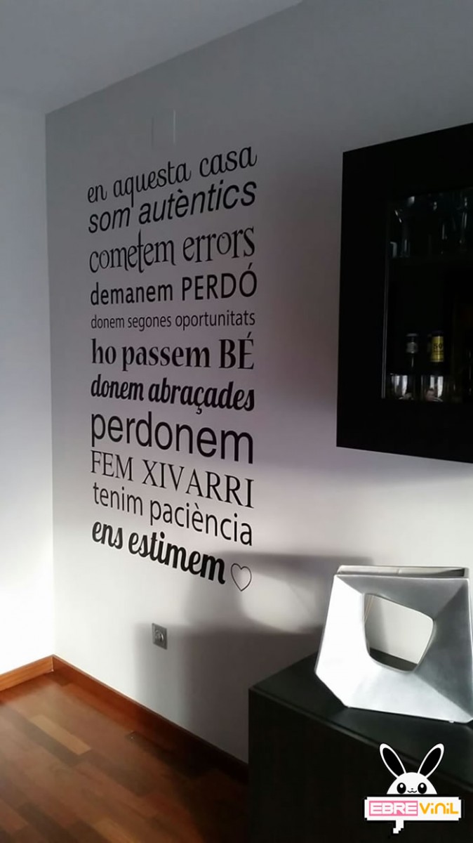 vinilos de pared con frases y textos en catalán